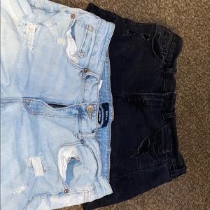 1.black Old Navy Jeans 2.blue washed jeans